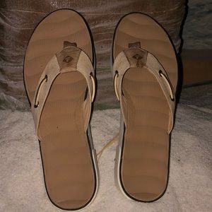 Sherry Canvas Flip Flops